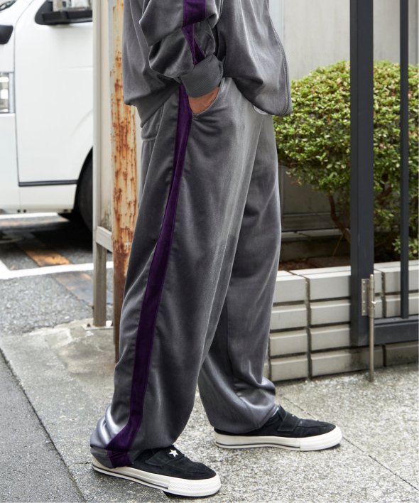 ベロアトラックパンツ セットアップ可能/ジャージ/ユニセックス,NO 